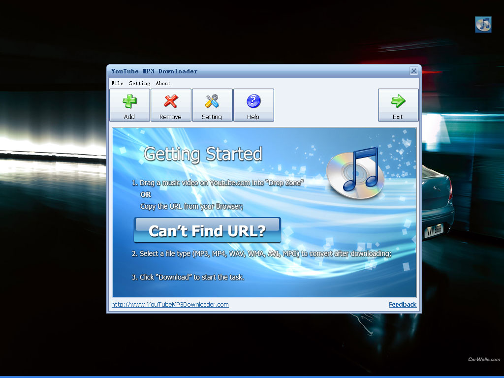 Click to view YouTube MP3 Downloader 7.3 screenshot